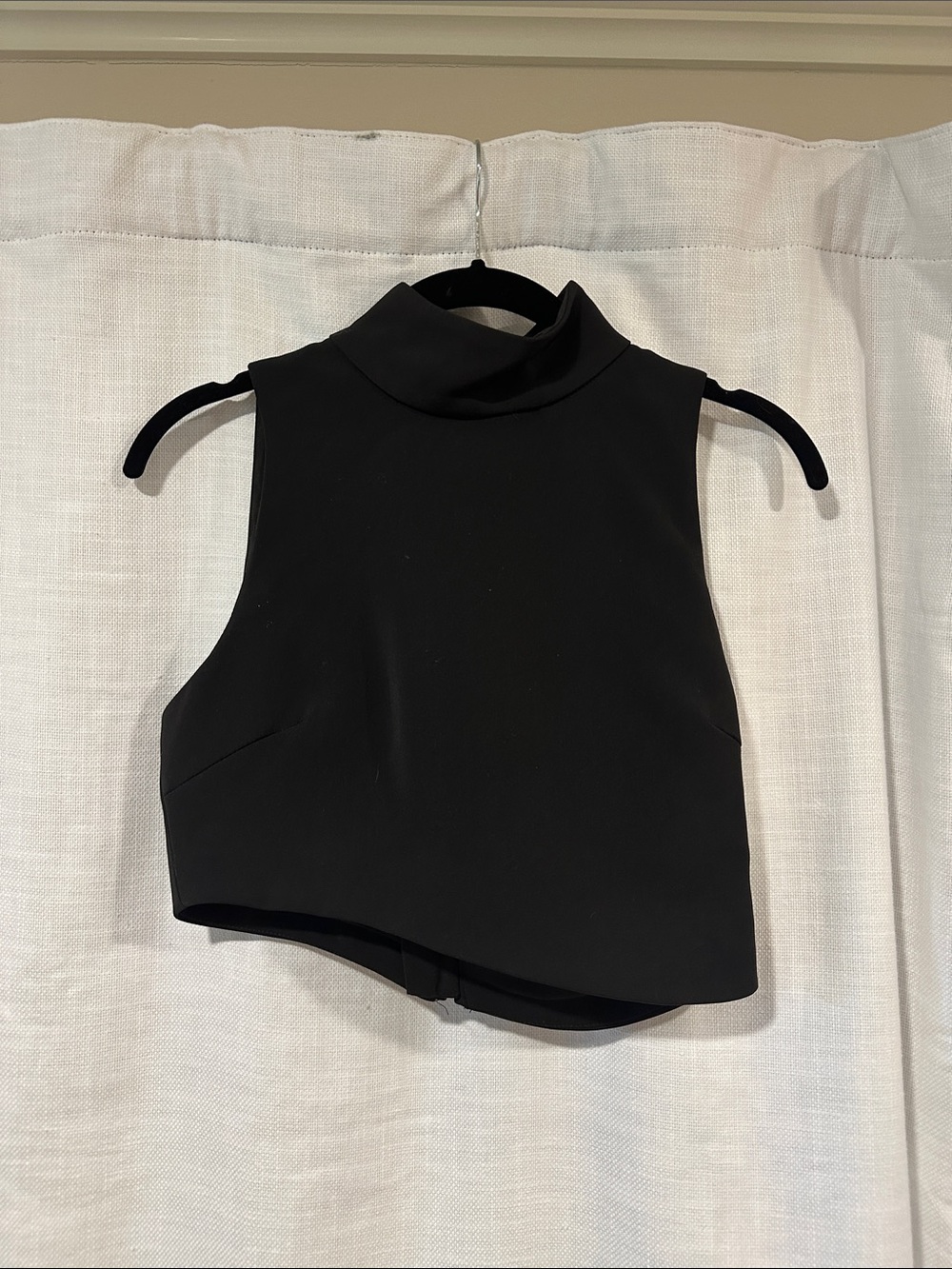 Keepsake Black Mock Neck Sleeveless Crop Top - Women